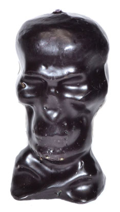4 3/4" Black Skull candle